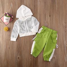 Neon Active Set - The Childrens Firm Sporty Long Sleeve Hoodie For Playtime, Casual Long Sleeve Hoodie For Playtime, Long Sleeve Hoodie For Fall Playwear, Casual Hooded Hoodie For Playtime, White Hooded Hoodie For Playtime, Spring Hooded Tops For School, Hooded Tops For School In Spring, Baby Girl Summer Outfits, Toddler Girl Outfits Summer