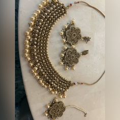 Color - Gold Condition - Excellent Used It For Few Hours Indian Jewelry Gold, Choker Necklace Set, Gold Jewelry Indian, Gold Set, Jewelry Gold, Indian Jewelry, Necklace Set, Womens Jewelry Necklace, Gold Jewelry