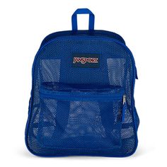 Mesh Pack Backpack | Shop Clear Mesh Backpacks Online at JanSport Back To School Backpack With Water Bottle Pocket, Daily Use Bags With Mesh Pockets, Mesh Bags For Everyday Use And Back To School, Back To School Travel Mesh Bags, Blue Backpack With Water Bottle Pocket For Daily Use, Nylon Bags With Functional Pockets For Students, Mesh Backpack For Outdoor Activities, Functional Nylon Backpack With Mesh Pockets, Travel Mesh Backpack