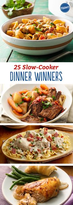 the 25 slow cooker dinner winners are on their plates and ready to be eaten