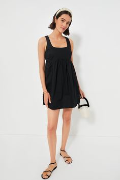 The Black Sleeveless Porto Dress takes your classic LBD and turns it into an everyday style that you can wear to countless occasions. This easy mini boasts a square neckline, curved empire waist, and A-line skirt. Dress up with heels and gold jewelry, or dress down with sandals and a tote! Square neckline Sleeveless Curved empire waist Side pockets A-line skirt Mini length Material: 100% Cotton Care: Hand wash cold, hang to dry, low iron Chic Black Sleeveless Square Neck Dress, Chic Black Sleeveless Dress With Square Neck, Classic Black Sleeveless Summer Dress, Classic Black Sleeveless Dress For Summer, Square Neck Sleeveless Sundress For Daywear, Black Square Neck Mini Dress For Daywear, Cocktail Attire, Plus And Minus, Skirt Mini