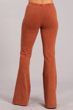 Experience luxury with our Chatoyant Mineral Wash Bell Bottoms! These pants have the appearance of mineral jeans, but the comfort of leggings and an elastic waist. Each one is uniquely hand-dyed, resulting in beautiful variations that add character. With an inseam of 33 inches and made in America with a blend of 93% cotton and 7% spandex, these pants are the epitome of premium quality. Perfect for resort wear, exude elegance and sophistication while staying comfortable and sexy. Check out all th Comfortable Pants With Comfort Stretch For Fall, Comfortable Relaxed Fit Yoga Pants For Fall, Comfort Stretch Full Length Pants For Fall, Comfort Stretch Full-length Pants For Fall, Fall Straight Leg Yoga Pants With Elastic Waistband, Fall Relaxed Fit Yoga Pants With Elastic Waistband, Non-stretch Full Length Leggings For Fall, Comfortable Straight Leg Fall Pants, Comfortable Straight Leg Pants For Fall