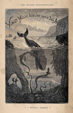 an old book with some illustrations on the front and back cover, in black and white