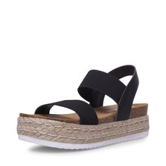 PRICES MAY VARY. Steve Madden Flat Platform Sandal Stretchy Toe and Ankle Straps Natural Braided Detail Sole Comfortable and Stylish Comfortable Wedges Sandals, Flat Platform Sandals, Soda Shoes, Comfortable Wedges, Espadrilles Style, Espadrille Sandals, Sandals Brands, Slipper Boots, Women Clothing Boutique