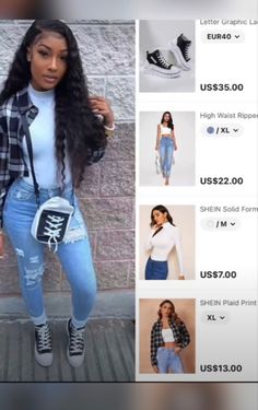 Senior First Day Of School Outfit Baddie, Cute Shien Outfit For School, Outfit Ideas For School Black Women Shein, Back To School Outfits From Shein, Shein Clothes Outfits, Shein Outfits For School Winter, Outfit Ideas Shein School, Cute Fall Outfits Shein, Shein Outfit Inspo School