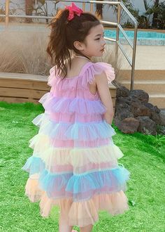 Unique Pink Ruffled Layered Patchwork Tulle Baby Girls Dress SleevelessFabric: TulleSize & Fit: Fit: This garment fits true to size.Length: Size 140 measures 65cm from shoulder to hemBust:The bust size for size 140 measures around 68cmWash: Hand Wash Cold. Kids Long Dress, Long Dress Sleeveless, Baby Girls Dress, Girls Dresses Summer, Pink Ruffle, Dress Sleeveless, Girls Dress, Summer Girls