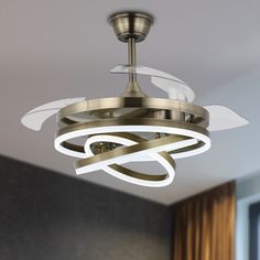 a modern ceiling light in a living room