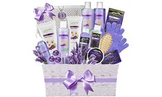 Premium Deluxe Large Spa Bath Body Gift Basket Lavender Chamomile Large Spa, Lavender Massage Oil, Lavender Body Wash, Aromatherapy Gift Set, Lavender Shampoo, Spa Basket, Lavender Spa, Essential Oil Necklaces, Lavender Aromatherapy