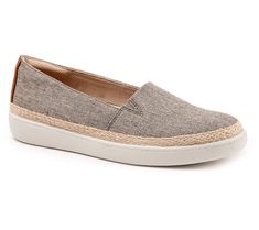 Combining the comfort of a sneaker with the casual style of a loafer, these canvas slip-ons are ready to be your feel-go foundation for everyday outings and easy breezy looks. From Trotters. Easy Breezy, Slip Ons, Sneakers Fashion, Casual Style, Fashion Shoes, Foundation, Loafers, How Are You Feeling, Slip On