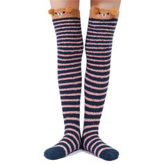 Key Feature: Thigh high Socks with full body cute multi-color strips adorable animal pattern. Coral Fleece “fluffy” Material keep legs warm. Super comfy and fit any occasions. Daily wear, role play, cosplay, parties, photoshoots. A warm sweet birthdays, holidays gift for lovers, wife, daughter, sister, girlfriends. Length – 29.5 inches (75 cm), stretch to 39 inches (100 cm). Socks top stretch to 16 inches (40 cm) perimeter. Thigh High Socks, Role Play, Animal Pattern, For Lovers, Thigh High, High Socks, Thigh Highs, Full Body, Gift For Lover