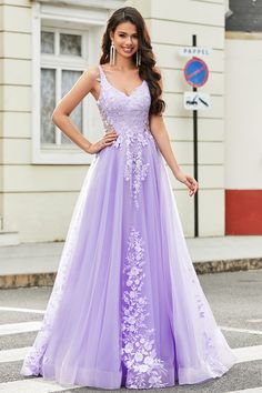 Grad Dresses Purple, Lilac Long Dress, Sweet 16 Dresses Long, Lavender Purple Dress, Sparkly Hoco Dress, Lilac Prom Dress, Orange Homecoming Dresses, Lilac Prom Dresses, Purple Formal Dress