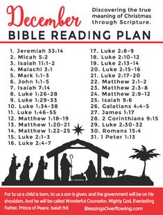 a christmas bible reading plan with the birth of jesus