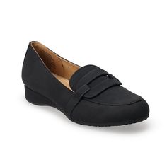 Timeless style is effortless with these women's Griselda loafers from Croft & Barrow.Click this FOOTWEAR GUIDE to find the perfect fit and more! FEATURES Memory foamDETAILS Polyurethane upper Micro-fabric lining TPR outsole Plain toe Slip-on Non-skid outsole 1.65" heel height Spot clean Imported Size: 7.5. Color: Black. Gender: female. Age Group: adult. Loafer Shoes Women, Croft & Barrow, Shoe Size Chart, Loafers For Women, Timeless Style, Loafer Shoes, Gender Female, Timeless Fashion, Age Group