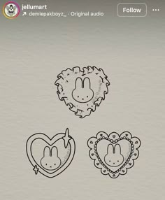 an image of some animals in the shape of heart shaped items on a cell phone