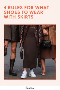 If you’ve ever felt yourself wondering what shoes to wear with skirts to look cool, classic and fashion forward, I have good news—these are the 4 simple rules I follow to determine exactly which shoe works best with which skirt to ensure you feel great as you step out the door. Shoes To Wear With Skirts, Simple Rules, Feeling Great, Look Cool, The Door