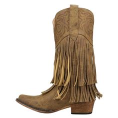 PRICES MAY VARY. Faux leather upper Pull on entry Faux fringe detailing Padded sock Leather outsole Western Boots With Tassels And Round Toe, Fall Fringe Boots With Snip Toe, Brown Western Boots With Tassels, Boots Mid Calf, Rick Rack, Luxury Store, Casual Boots, Pharmacy Gifts, Western Boots