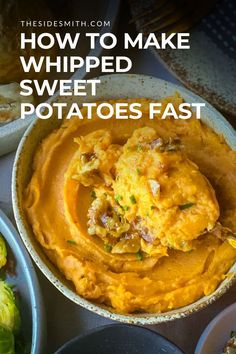 A few simple ingredients is all you need to make comforting whipped sweet potatoes side dish perfect for special holidays like Easter, Thanksgiving and Christmas celebrations.