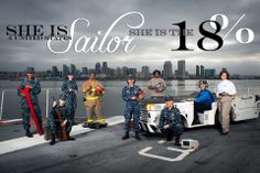 a group of people in uniform standing next to a white car on the deck of a large body of water