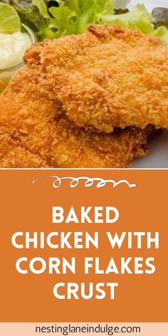 baked chicken with corn flakes crust is an easy and delicious side dish for any meal