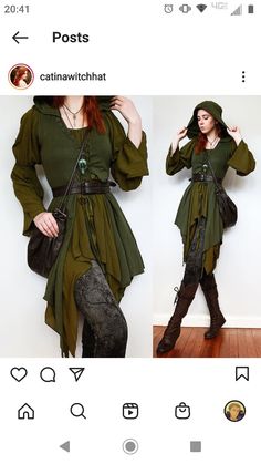 Druid Inspired Outfit, Dark Adventure Aesthetic Outfits, Female Druid Cosplay, Ren Faire Witch Fairy, Renfaire Elf Outfit, Casual Elf Outfit, Elfcore Aesthetic Outfits, Herbalist Costume, Modern Elf Outfit