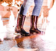 • Neutral black coloring making it perfect for matching any outfit • Completely waterproof to keep your feet protected in all weather• Made with your comfort in mind - no pinching or rubbingThe ROMA EMMA Mid calf rain boot in the Black Croc Emboss is the perfect way to dress up an outfit. With an elegant textile, these boots not only provide you with class, but still serve their original purpose as a rain boot. Throw them on when you are heading out of the house to run errands or pair them with Luxury Waterproof Ankle Rain Boots, Luxury Leather Women's Rain Boots, Luxury Waterproof Rain Boots With Round Toe, Luxury Leather Waterproof Rain Boots, Luxury Leather Rain Boots For Women, Women's Rain Boots, Womens Rain Boots, Rain Boot, Knit Cotton