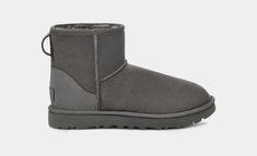 Classic Mini II Boot Casual Sheepskin Boots With Round Toe, Casual Outdoor Shearling Boots, Casual Sheepskin Boots With Rubber Sole, Classic Mini Ii Boot, Grey Uggs, Grey Ugg, Women's Winter Boots, Ugg Store, Classic Ugg Boots