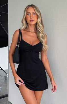 Show Me Around Mini Dress Black Night Out Mini Dress, Black Dress Classy Short, Classy Black Mini Dress, Mini Black Dress Outfit, Date Party Dress, Mini Dress Birthday, Black Wedding Guest Dress, Elegant Mini Dresses, Black Mini Dress Outfit