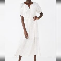 Women's Nine West Puff Sleeve Maxi Dress Product Features Short Puff Sleeves Fit & Sizing 54-In. Length From Shoulder To Hem Maxi Length Fabric & Care Rayon, Polyester Lining: Polyester Machine Wash Imported White Relaxed Fit Dress With Puff Sleeves, White Puff Sleeve Dress For Spring Beach Occasion, Casual White Puff Sleeve Dress For Daywear, White Puff Sleeve Dress For Spring Vacation, White Flowy Puff Sleeve Dress For Daywear, White Flowy Puff Sleeve Day Dress, White Casual Puff Sleeve Dress For The Beach, Casual White Puff Sleeve Dress For Beach, Casual White Puff Sleeve Dress For The Beach