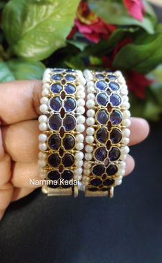 Indian Imitation Pearl Dual tone bangles Premium quality Bangles - Size 2.6 ONLY (Pair ONLY) ✓ Premium quality ✓ Dual tone polish ✓ Perfect for wedding, party, functions  ✓ Openable type Traditional Blue Bangle For Weddings, Purple Bangle Jewelry For Wedding, Purple Bangle For Wedding, Traditional Blue Wedding Bangle, Blue Wedding Bangle For Festive Occasions, Festive Blue Round Bangle, Blue Festive Wedding Bangle, Festive Blue Wedding Bangle, Elegant Handmade Purple Bangle