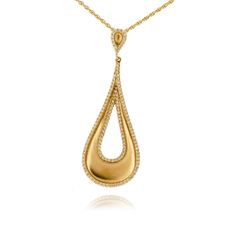 14K Yellow Gold .54ctw Sand Blasted Tear Drop Pendant w/Chain Product Details Pendant Information Center Gemstone Style #: AKJ N8078 Type: Diamond Metal Type: 14K Yellow Gold Shape: Round Number: Carat Weight: .54ctw Product Measurements Length (A): 51.0mm Width (B): 18.5mm Depth (C): 3.35mm Shipping & Processing: Standard Shipping is Free and typically takes 2-3 Days! Need it Faster? Select Expedited Shipping at Checkout! In Stock in Yellow Gold: Ships in 2-3 Days Gold Teardrop Pave Set Jewelry, Gold Teardrop Pave Jewelry, Gold Teardrop Jewelry With Pave Setting, Gold Pear-shaped Diamond Necklace With Accents, Gold Diamond Necklace With Single Cut Teardrop Diamonds, Gold Pear-shaped Single Cut Diamond Jewelry, Pear-shaped Single Cut Diamond Gold Jewelry, Yellow Gold Teardrop Diamond Necklace In 14k, Teardrop 14k Yellow Gold Diamond Necklace