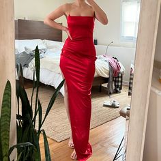 Stub Silk Red Formal Maxi Dress From Windsor, Never Worn (Just To Try On) But Missed Return Window. Gold Hardware Formal Maxi Dress, Colorful Dresses Formal, Dresses Satin, Windsor Dresses, Maxi Dress Formal, Dress Satin, Satin Silk, Formal Dress, Try On