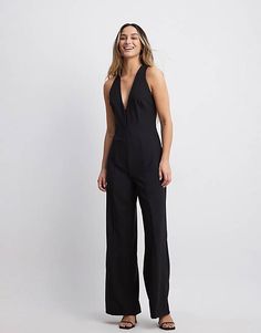 NA-KD straight fit vest jumpsuit in black | ASOS Chic Full-length Jumpsuits And Rompers With Pockets, Backless Strapless Jumpsuit For Summer Formal, Summer Formal Backless Strapless Jumpsuit, Sleeveless Jumpsuits And Rompers For Formal Summer Events, Formal Sleeveless Jumpsuits And Rompers For Summer, Backless Jumpsuits And Rompers For Spring Formal, Backless Formal Jumpsuits And Rompers For Spring, Formal Backless Jumpsuit For Spring, Backless Formal Jumpsuit For Spring