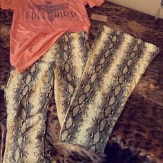 $25 I Have A Small, Medium & Large In Stock & Ready To Ship White Birch, Bell Bottoms, Snake Skin, Pant Jumpsuit, Wide Leg, Color White, Pants For Women, Skin, Pants