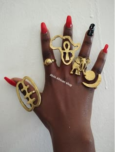 Wholesale of 5 brass rings Rings Big, African Shop, Dope Jewelry Accessories, Gold Finger Rings, Afrocentric Fashion, Rings Boho, Brass Rings, Ring Guard, Dope Jewelry