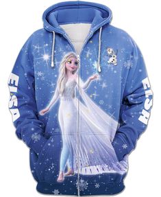 Elsa Zip-up Hoodie Disney Clothes, Princess Pictures, Sweat Shirts, Look Stylish, Look Your Best, Winx Club, Shirt Button