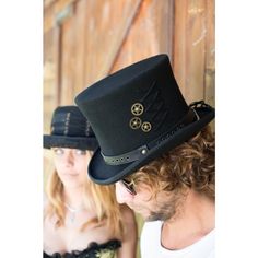 Men’s Steampunk hat | Mens top hat Steampunk Fitted Brimmed Top Hat, Steampunk Top Hat With Curved Brim For Costume, Black Steampunk Top Hat For Alternative Fashion, Gothic Top Hat With High Crown, Gothic Fitted Hat With Curved Brim, Gothic Fitted Hats With Curved Brim, High Crown Fitted Hat For Costume, Gothic Fitted Hat With Short Brim, Gothic Fitted Top Hat With High Crown