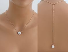 Dainty backdrop necklace Rose gold Bridal necklace Bridal jewelry Back necklace Back jewelry Delicate necklace Bridesmaid jewelry set by TheExquisiteBride on Etsy Delicate Rose Gold Cubic Zirconia Bridal Necklace, Delicate Chain Cubic Zirconia Backdrop Necklace As A Gift, Dainty Cubic Zirconia Backdrop Necklace For Gift, Dainty Cubic Zirconia Backdrop Necklace Gift, Dainty Necklaces For Bridesmaids, Delicate Gold Necklace For Bridesmaids, Dainty Bridal Necklace With Delicate Chain For Party, Rose Gold Necklace With Delicate Chain For Bridesmaid, Dainty Delicate Chain Bridal Necklace For Party