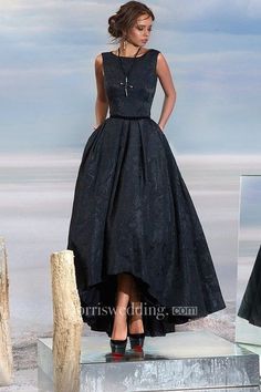 A-line Tea-length High Neck Sleeveless Lace Keyhole Dress - Dorris Wedding Black Lace Tea Length Dress, Elegant Grad Dresses, Lace Tea Length Dress, Formal Fashion Women, Bombshell Dress, Keyhole Dress, High Neck Sleeveless, Mob Dresses, Dressy Dresses