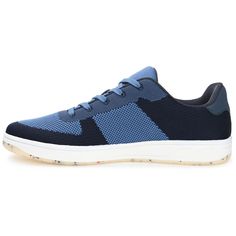 The Topher is a multi-seasonal sneaker that you can pair with everything from jeans to chinos to shorts. Color-contrasting details and a lace-up fastening distinguish this knit fabric design by Vance Co. The fit is perfected with a cushioned collar and our signature 6 mm Tru Comfort Foam� footbed. Casual Breathable Textile Sneakers, Sporty Navy Cotton Sneakers, Casual Navy Sneakers With Rubber Sole, Casual Mesh Sneakers, Sporty Cotton Sneakers For Sports, Cotton Sporty Sneakers For Sports, Navy Low-top Casual Sneakers, Casual Breathable Cotton Sneakers, Blue Cotton Sneakers For Sports