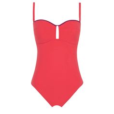 Strapless one-piece swimsuit wireless CHANTELLE Authentic Summer Strapless Swimwear With Built-in Bra, Strapless Tankini With Built-in Bra For Beachwear, Strapless Swimwear With Adjustable Straps For Summer, Elegant Strapless Swimwear With Removable Bra Pads, Elegant Strapless Swimwear For Pool, Elegant Strapless Swimwear For Beach, Strapless Lined Swimwear For Vacation, Strapless Swimwear With Built-in Bra, Stretch Strapless Swimwear With Adjustable Straps