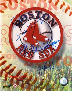 the boston red sox signed autographed baseball card