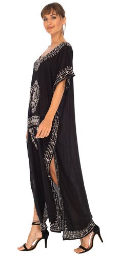 Made from a semi-sheer lightweight rayon material, this beach cover up will brighten up your summer wardrobe. Beautifully crafted to fit petite sizes to plus size. BOHO STYLE- Mandala print design makes this caftan fit for a bohemian goddess. Beautifully handcrafted art that you can wear. Easily upgrade your beachwear this summer with a comfortable and stylish lounge dress from SHU-SHI. TRAVEL-FRIENDLY- The lightweight beach dress makes it the ideal travel companion. Easily toss in your carry on Embroidered Kaftan, Online Love, Plus Size Boho, Kaftan Maxi Dress, Mandala Print, Lounge Dress, Handcrafted Art, Caftan Dress, Maxi Dress Blue