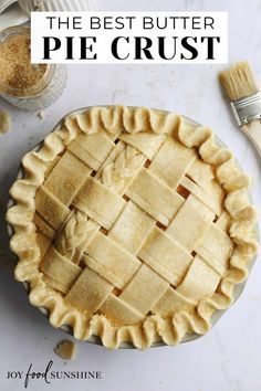 the best butter pie crust recipe is made with fresh, unbaked pie crusts