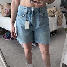 Perfect 90s Baggy Jean Shorts! Great For The Beach. Side Slits, Torn Details. Never Worn, Tags On. Forever 21 Relaxed Fit Cotton Bottoms, Straight Leg Bottoms With Frayed Hem For Day Out, Relaxed Fit Cutoff Bottoms For Day Out, Wide Leg Bottoms With Frayed Hem For Day Out, Medium Wash Short Pants For Summer, Forever 21 Straight Leg Bottoms With Pockets, Forever 21 Bottoms With Pockets For Spring, Trendy Wide Leg Shorts With Frayed Hem, Trendy Wide-leg Shorts With Frayed Hem