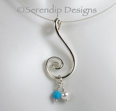 Silver Spiral Couple's Pendant with Two by SerendipDesignsJewel, $34.00 Family Pendant, Wire Pendants, Spiral Pendant, Wire Wrap Jewelry Designs, Couple Necklaces