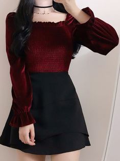 Casual Girly Outfits Korean, Christmas Outfits Classy, Christmas Attire For Women, Korean Party Outfit, Christmas Outfit Women, Outfits For Females, Women Christmas Outfits, Xmas Outfit, Christmas Attire