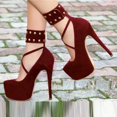 Sepatu Pump, High Heels For Prom, Cute Shoes Heels, Strappy Stilettos, Suede High Heels, Heels Classy, Fancy Shoes, Platform Stilettos