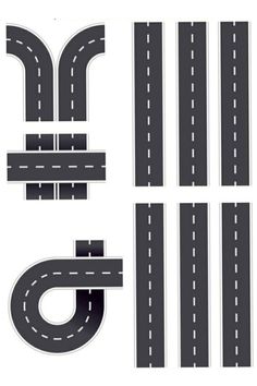 four different roads with the letter s on them