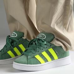 Brand New Big Kids Size+1.5=Womens Size Green Round Toe Skate Shoes For Spring, Casual Green Skate Shoes For Spring, Green Lace-up Skate Shoes For Spring, Green Sneakers For Spring Streetwear, Spring Green Skate Shoes, Casual Green Adidas Skate Shoes, Green Urban Skate Shoes With Round Toe, Adidas Originals Shoes, Shoes Adidas