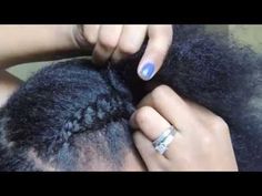 {58} How to Cornrow your Own Hair (For Beginners) - YouTube Hair Braids Cornrows, Two Cornrow Braids, Cornrow Braid Styles, Braids Cornrows, Transitioning Hairstyles